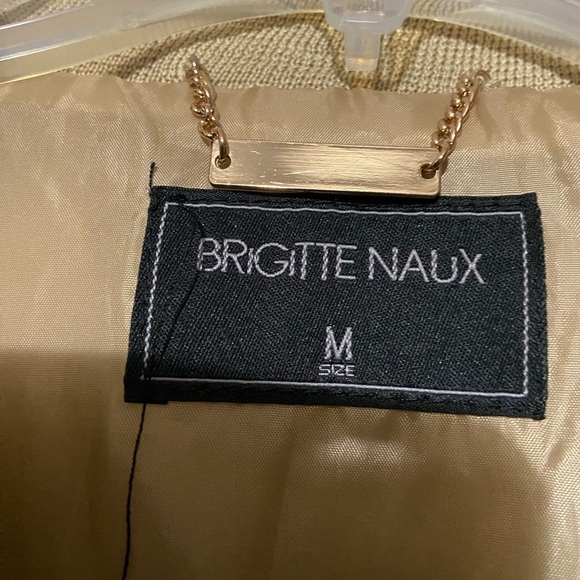 Brigitte Naux Cream Quilted Jacket Size M - Picture 3 of 6